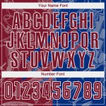 Benutzerdefinierte Graffiti Muster Crimson-Royal Scratch Sublimation Fußball Uniform Trikot