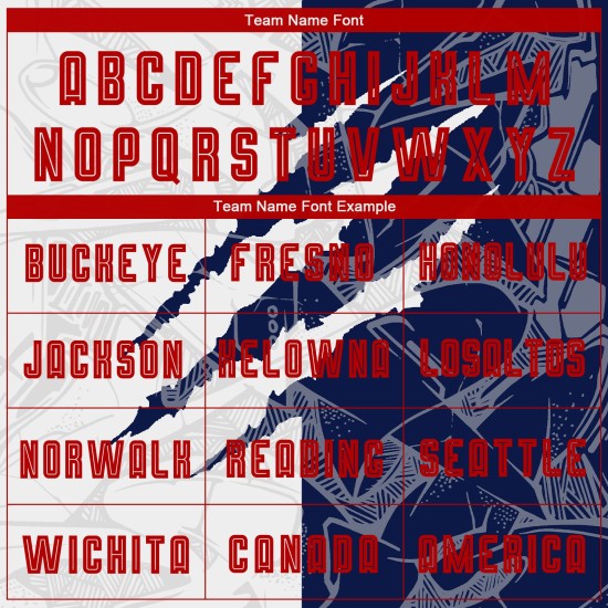 Benutzerdefinierte Graffiti Muster Rot-Navy Scratch Sublimation Fußball Uniform Jersey Benutzerdefinierte Graffiti Muster Rot-Navy Scratch Sublimation Fußball Uniform Jersey