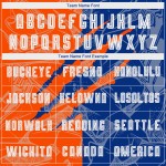 Benutzerdefinierte Graffiti Muster Royal-Orange Scratch Sublimation Fußball Uniform Jersey Benutzerdefinierte Graffiti Muster Royal-Orange Scratch Sublimation Fußball Uniform Jersey