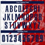 Benutzerdefinierte Graffiti Muster Navy-Rot USA Scratch Sublimation Fußball Uniform Trikot