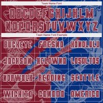 Benutzerdefinierte Graffiti Muster Crimson-Royal Scratch Sublimation Fußball Uniform Trikot