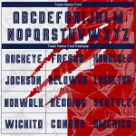 Benutzerdefinierte Graffiti Muster Navy-Rot USA Scratch Sublimation Fußball Uniform Trikot