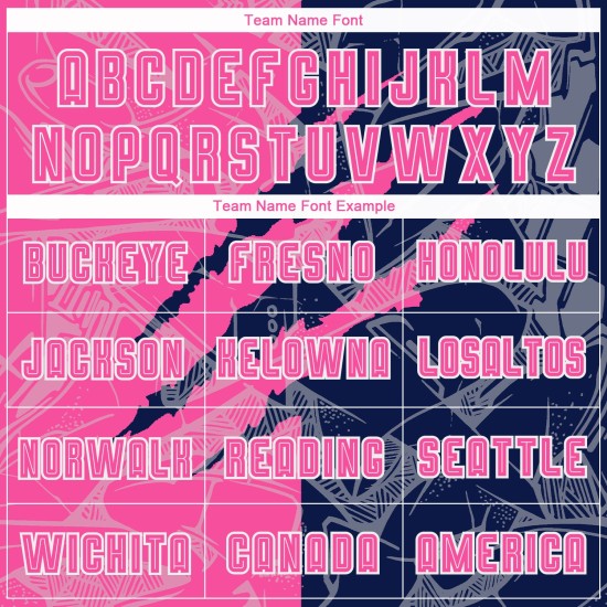 Benutzerdefinierte Graffiti Muster Rosa-Navy Scratch Sublimation Fußball Uniform Trikot