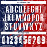 Benutzerdefinierte Graffiti Muster Rot-Navy USA Scratch Sublimation Fußball Uniform Jersey