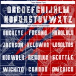 Benutzerdefinierte Graffiti Muster Rot-Navy USA Scratch Sublimation Fußball Uniform Jersey