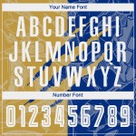 Benutzerdefinierte Graffiti Muster Alt Gold-Royal Scratch Sublimation Fußball Uniform Jersey