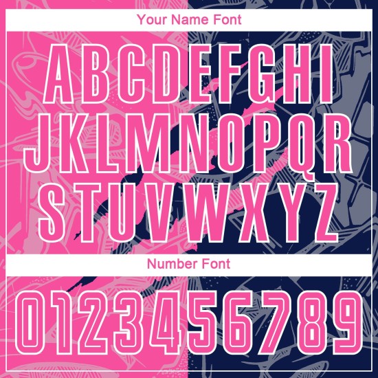 Benutzerdefinierte Graffiti Muster Rosa-Navy Scratch Sublimation Fußball Uniform Trikot