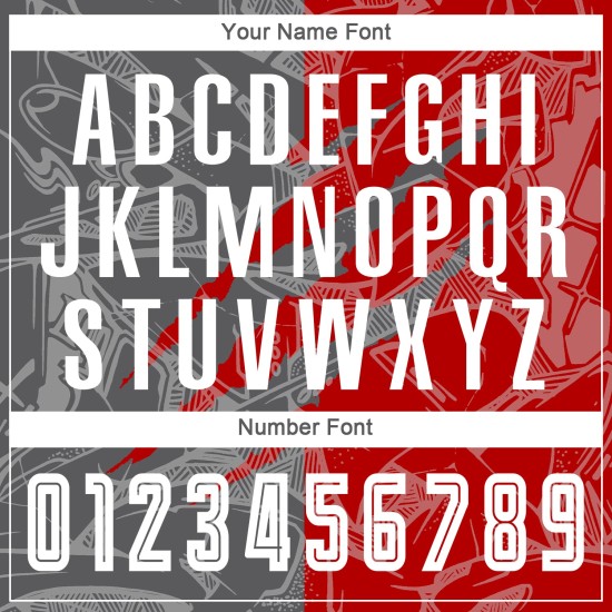 Benutzerdefinierte Graffiti Muster Rot-Stahl Grau Scratch Sublimation Fußball Uniform Jersey Benutzerdefinierte Graffiti Muster Rot-Stahl Grau Scratch Sublimation Fußball Uniform Jersey