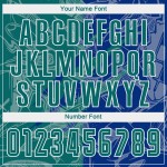 Benutzerdefinierte Graffiti Muster Teal-Royal Scratch Sublimation Fußball Uniform Jersey