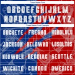 Benutzerdefinierte Graffiti Muster Rot-Royal USA Scratch Sublimation Fußball Uniform Jersey